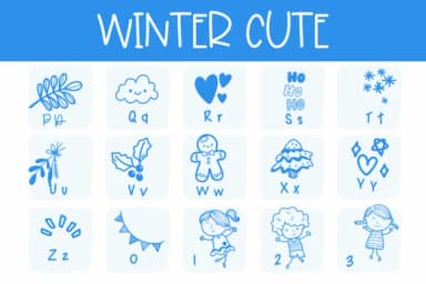 Winter Cute by Sirinart — Dingbats Font — thumbnail 3