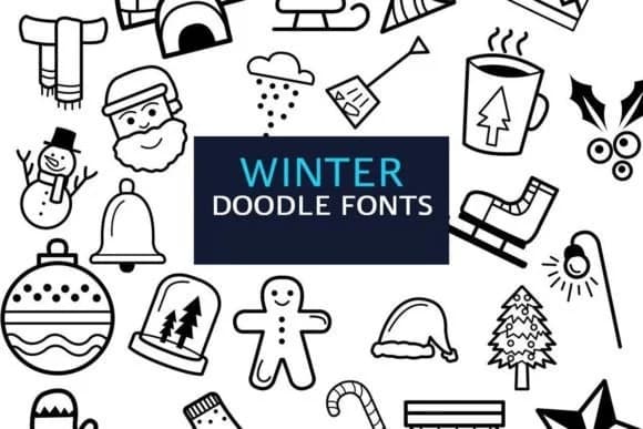 Winter Doodle by digitalplannerland — Dingbats Font