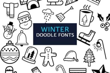 Winter Doodle by digitalplannerland — Dingbats Font — thumbnail 1