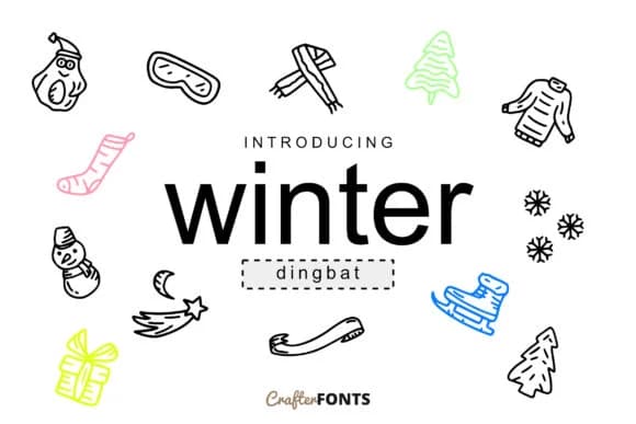 Winter Doodle by CrafterFonts — Dingbats Font