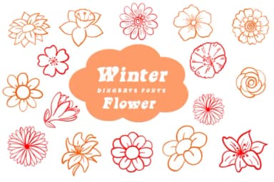 Winter Flower by Suphitchaya — Dingbats Font — thumbnail 1