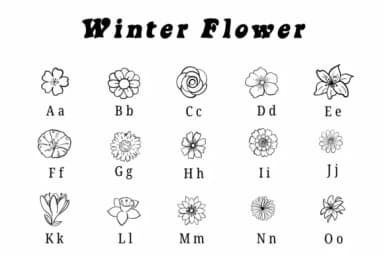 Winter Flower by Suphitchaya — Dingbats Font — thumbnail 2