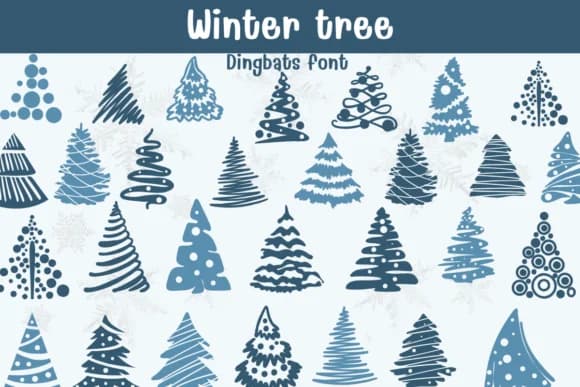 Winter Tree by Sontaya — Dingbats Font