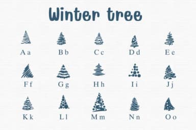 Winter Tree by Sontaya — Dingbats Font — thumbnail 2