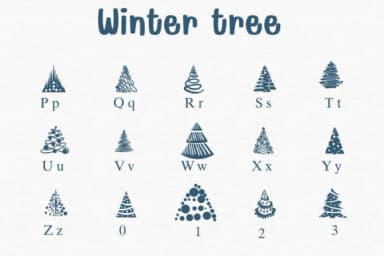 Winter Tree by Sontaya — Dingbats Font — thumbnail 3