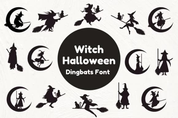 Witch Halloween by Nun Sukhwan — Dingbats Font