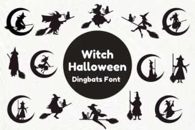 Witch Halloween by Nun Sukhwan — Dingbats Font — thumbnail 1