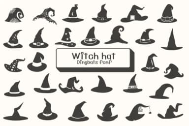 Witch Hat by Ketsarin — Dingbats Font — thumbnail 1