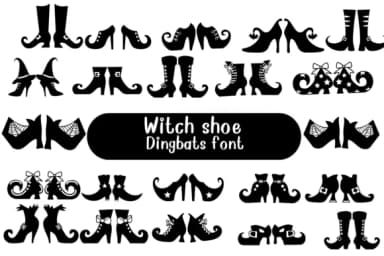 Witch Shoe by Nongyao — Dingbats Font — thumbnail 1