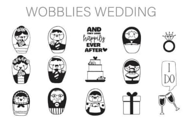 Wobblies Wedding Dingbats by Illustration Ink — Dingbats Font — thumbnail 1