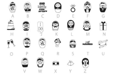 Wobblies Wedding Dingbats by Illustration Ink — Dingbats Font — thumbnail 2