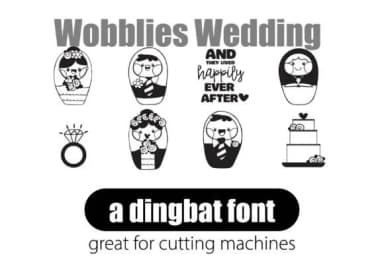 Wobblies Wedding by Illustration Ink — Dingbats Font — thumbnail 1