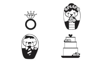 Wobblies Wedding by Illustration Ink — Dingbats Font — thumbnail 6