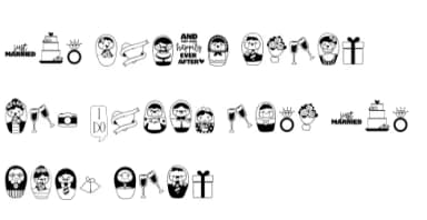 Wobblies Wedding by Illustration Ink — Dingbats Font — thumbnail 8