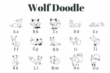 Wolf Doodle by Suphitchaya — Dingbats Font — thumbnail 2