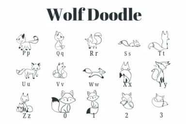 Wolf Doodle by Suphitchaya — Dingbats Font — thumbnail 3