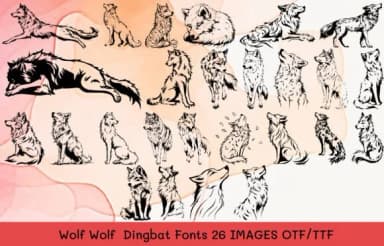 Wolf Wolf by MOMAT THIRTYONE — Dingbats Font — thumbnail 1