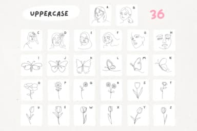 Women and Flower by Babymimiart — Dingbats Font — thumbnail 2