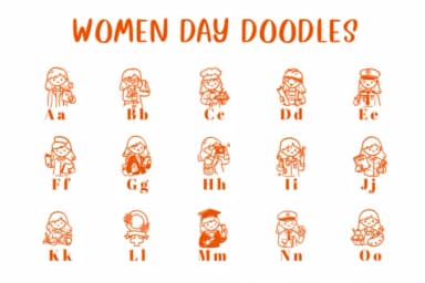 Women Day Doodles by CHANOK — Dingbats Font — thumbnail 2