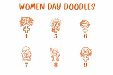 Women Day Doodles by CHANOK — Dingbats Font — thumbnail 4
