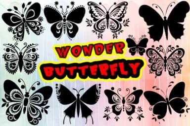 Wonder Butterfly by MOMAT THIRTYONE — Dingbats Font — thumbnail 1