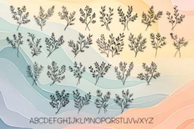 Wonder Leaves by MOMAT THIRTYONE — Dingbats Font — thumbnail 2