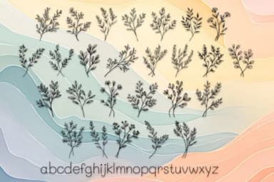 Wonder Leaves by MOMAT THIRTYONE — Dingbats Font — thumbnail 3