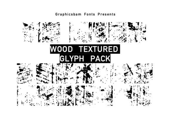 Wood Textured Glyphs by GraphicsBam Fonts — Dingbats Font