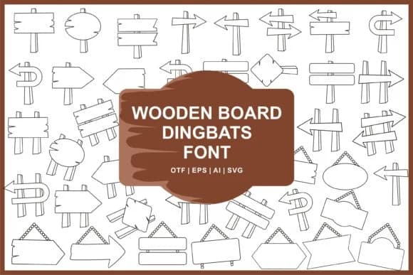 Wooden Board by edywiyonopp — Dingbats Font