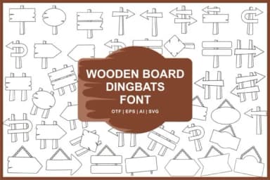 Wooden Board by edywiyonopp — Dingbats Font — thumbnail 1