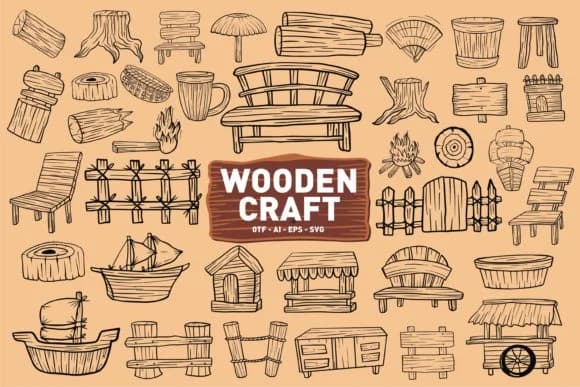 Wooden Craft by edywiyonopp — Dingbats Font