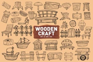 Wooden Craft by edywiyonopp — Dingbats Font — thumbnail 1