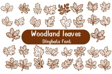 Woodland Leaves by Nongyao — Dingbats Font — thumbnail 1