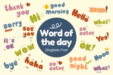 Word of the Day by Nun Sukhwan — Dingbats Font — thumbnail 1