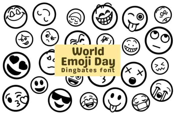 World Emoji Day by Chonada — Dingbats Font