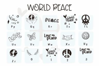 World Peace by Sirinart — Dingbats Font — thumbnail 3