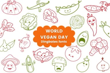 World Vegan Day by Natchuta — Dingbats Font — thumbnail 1