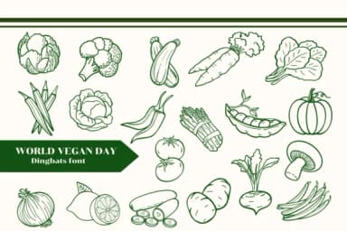 World Vegan Day by Apiwat Type — Dingbats Font — thumbnail 1