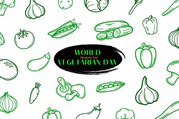 World Vegetarian Day by Suphitchaya — Dingbats Font