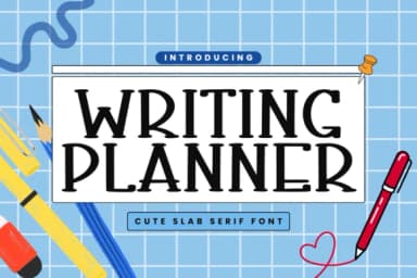 Writing Planner by Letterayu — Slab Serif Font — thumbnail 1