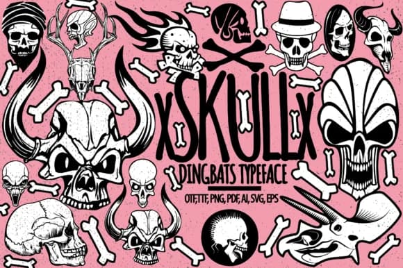 X Skull X by Minimalistartstudio — Dingbats Font