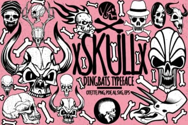 X Skull X by Minimalistartstudio — Dingbats Font — thumbnail 1