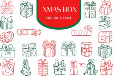 Xmas Box by Heartcraft Atelier — Dingbats Font — thumbnail 1