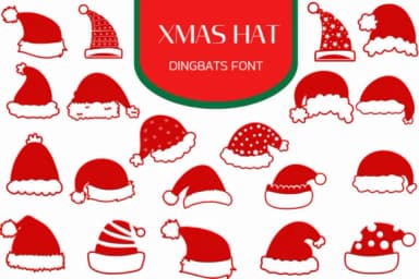 Xmas Hat by Heartcraft Atelier — Dingbats Font — thumbnail 1