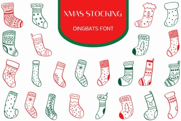 Xmas Stocking by Heartcraft Atelier — Dingbats Font