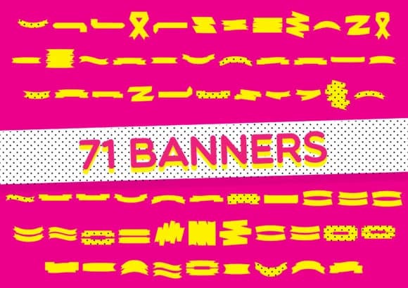 Yellow Dingbat Banners by GraphicsBam Fonts — Dingbats Font