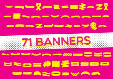 Yellow Dingbat Banners by GraphicsBam Fonts — Dingbats Font — thumbnail 1