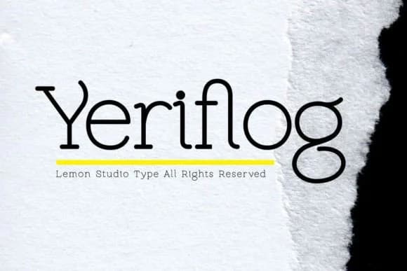 Yeriflog by WildaKhairunnisa — Slab Serif Font