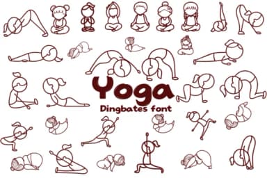 Yoga by Chonada — Dingbats Font — thumbnail 1