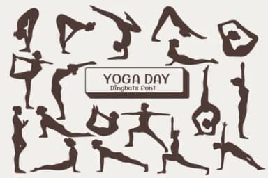 Yoga Day by Ketsarin — Dingbats Font — thumbnail 1